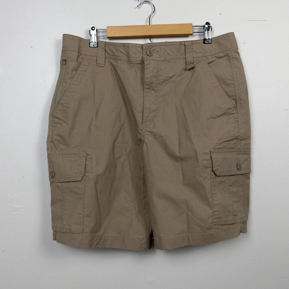 Lucky Brand Workwear Cargo Short Men’s 38 Tan Cotton Blend Stretch